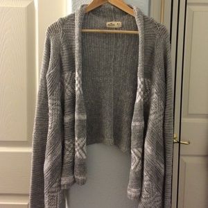 Knit Fair Isle/ Alpine Cardigan Drapey Cozy