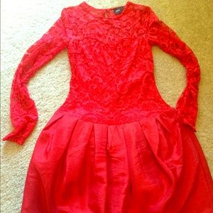 Asos red lace, tulip skirt dress!!