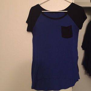 Dark blue and black tee shirt