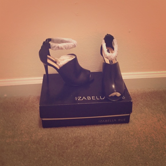 Black ankle boot heels