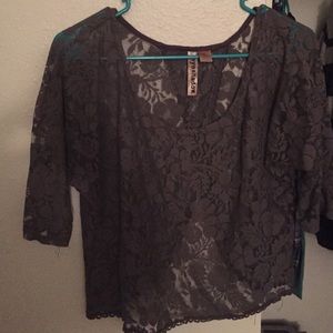 Lace over shirt