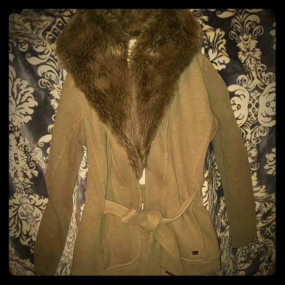 Armani Exchange XS faux fur collar jacket