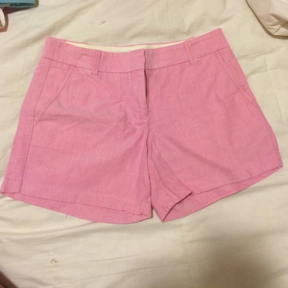 pink jcrew city fit shorts