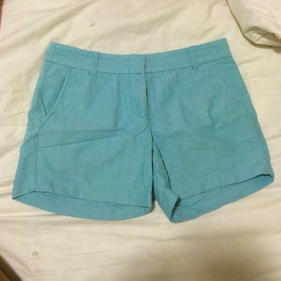 light blue jcrew city fit shorts