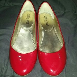 Red ballet flats