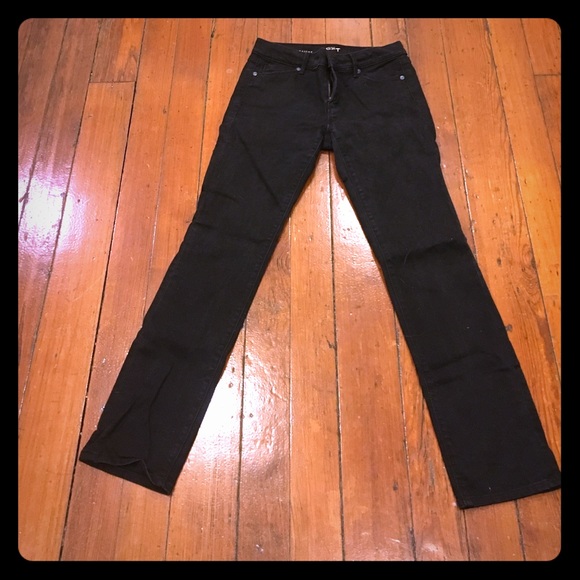 Modern Straight Loft Black Jeans