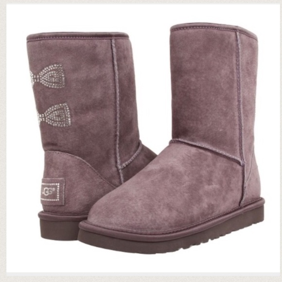 UGG Shoes - 🎉NWT! Ugg" Classic Short W Swarovski crystals Bow