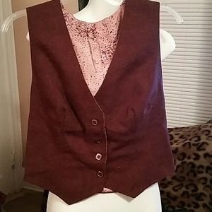 Nice Maroon Soft wool vest