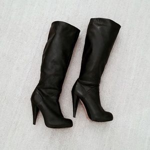 Dolce Vita Knee-high Black Leather Boots