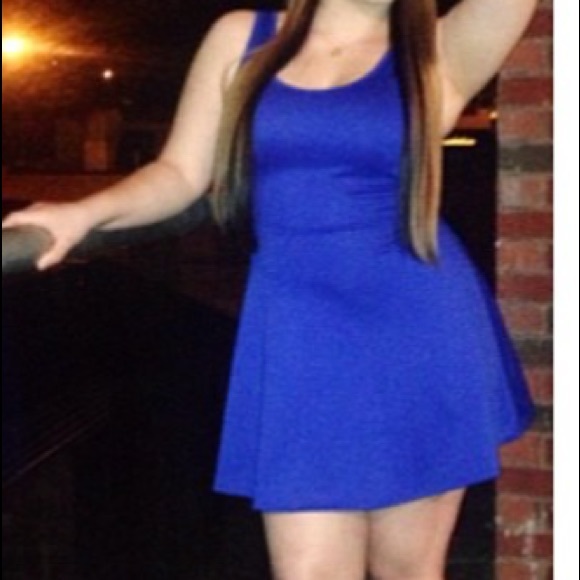royal blue skater dress