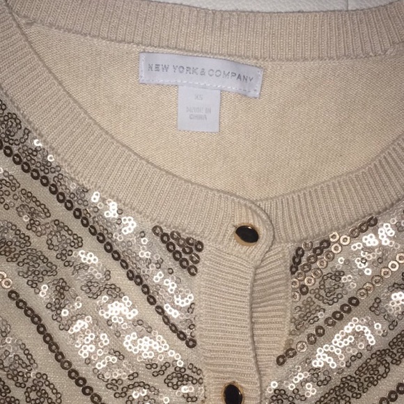 New York & Company Sequined Cardigan - Picture 3 of 3