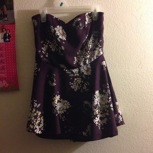 Floral Strapless Romper