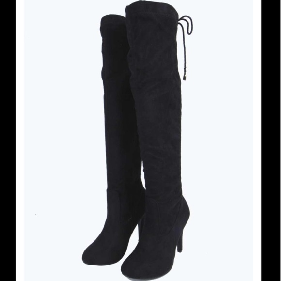 Black Over the Knee boots - Picture 3 of 4