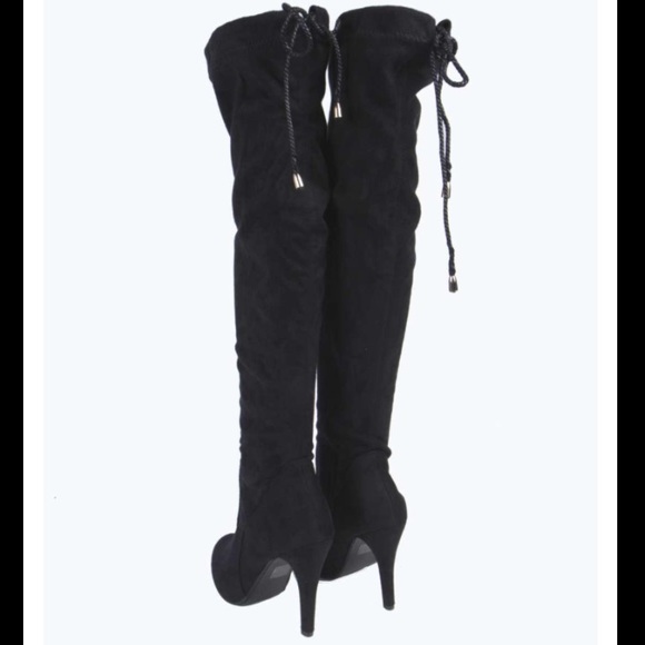 Black Over the Knee boots - Picture 2 of 4