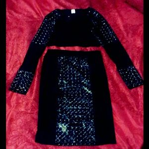 Sexy Black Sheer Two Piece Set