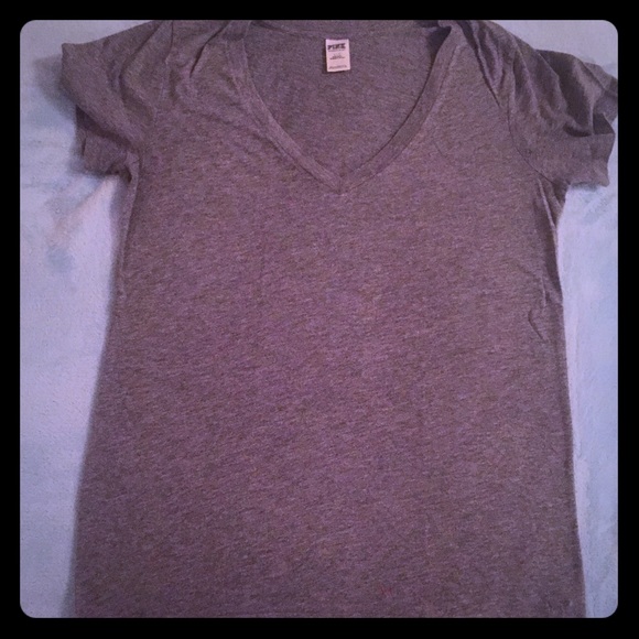 Soft grey never worn PINK v neck