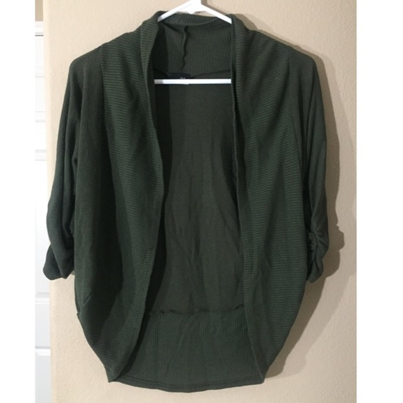 Army green cardigan