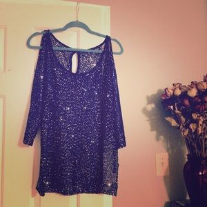 Bebe sequin top.