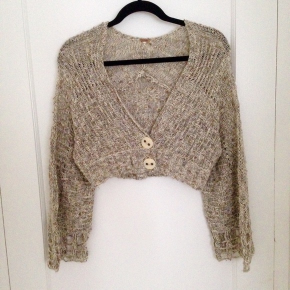 Free people cropped cardigan sweater jacket
