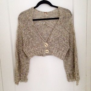 Free people cropped cardigan sweater jacket