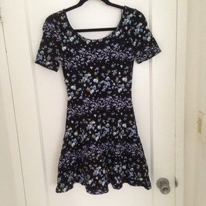 H&M floral fit and flair dress