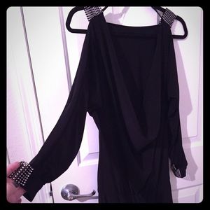 Black low back party dress