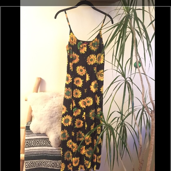 MOTEL ROCKS SUNFLOWER MIDI DRESS