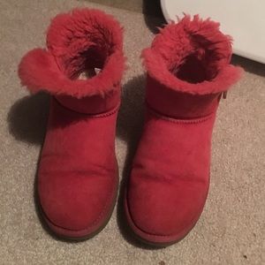 UGG mini bailey button pink sz 10