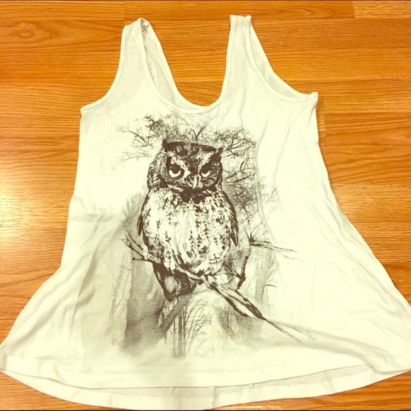 White owl long tank top
