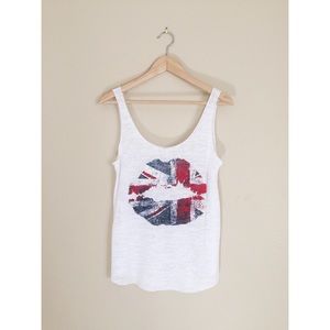 White Tank with Union Jack Design 💋🇬🇧