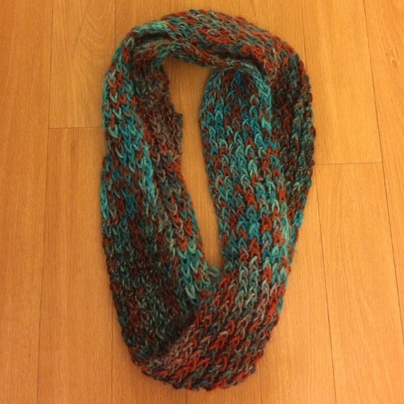 Hand knitted infinity scarf