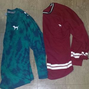 PINK varsity crew pullovers