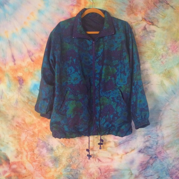 Vintage Floral Windbreaker / Bomber Jacket - Picture 2 of 4
