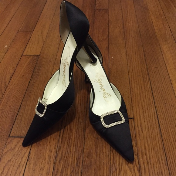 Rhinestone Buckle Heels