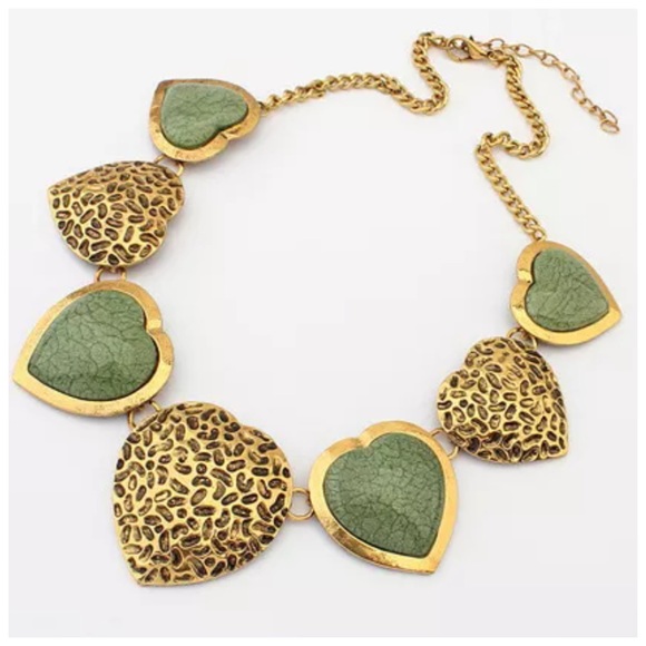 Boutique Jewelry - ‼️LAST CALL PRICE FIRM Green Gold Heart Necklace