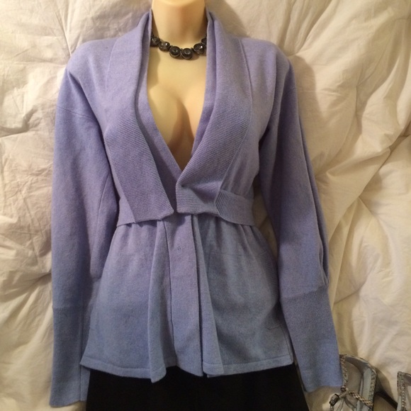 SKY BLUE Wool/Silk Sweater - Picture 2 of 4