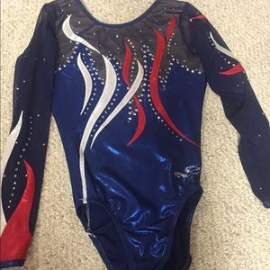 Gymnastics leotard child 10/12  with crystals