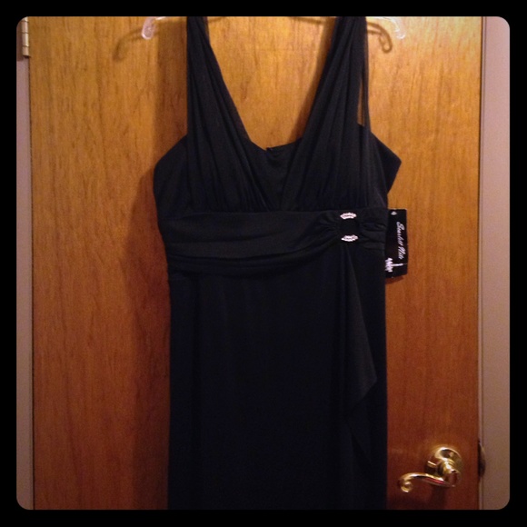 Scarlett Nite evening dress black with mesh straps