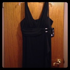 Scarlett Nite evening dress black with mesh straps