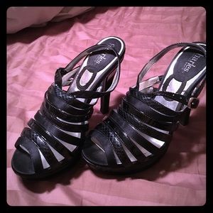 Black platform shoes