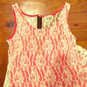 ❤️❤️❤️Coral and lace dress