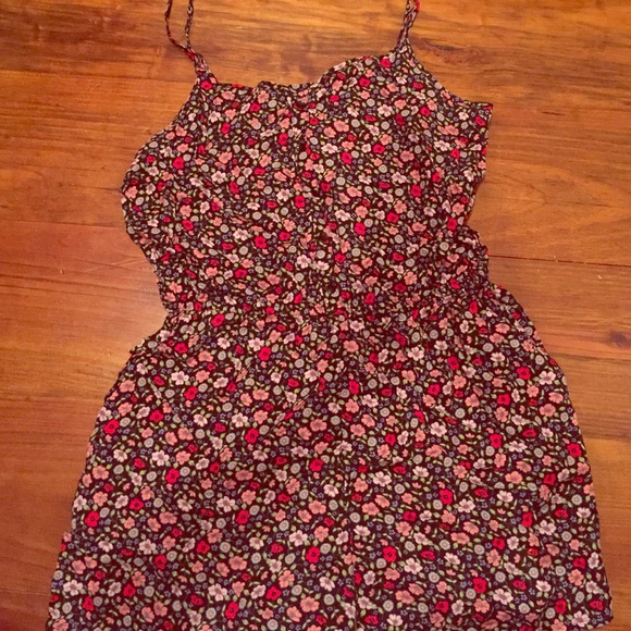 Floral spaghetti strap romper