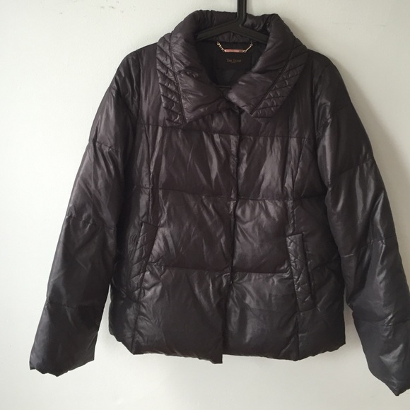 Worn only a few times, navy lightweight down coat