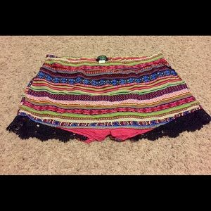 🛑SOLD🛑 Tribal & Lace Flowy Shorts