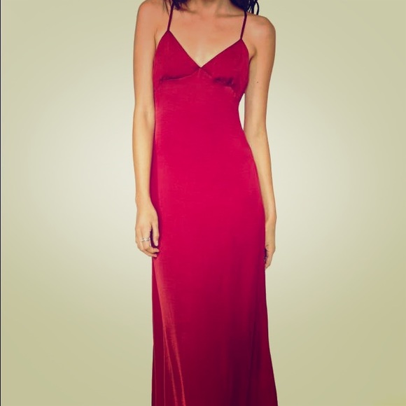 Never worn Night Calls slip dress in Wine