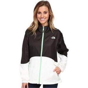 Black and White North Face all weather rain jacket