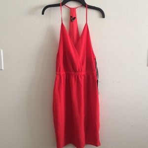 NBD red dress with slit size small NWT