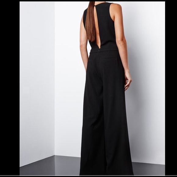 Pink stitch black jumpsuit size small - Picture 2 of 4