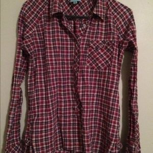 NWOT C and C California Plaid Top