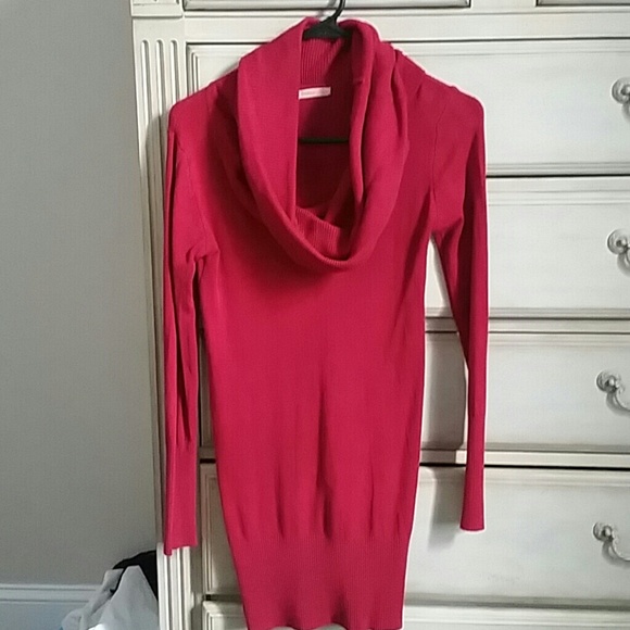 Red sweater dress